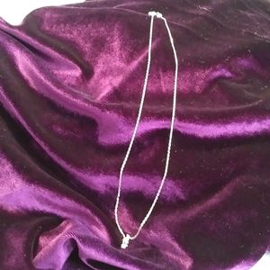 Silver 16 inch delicate chain necklace